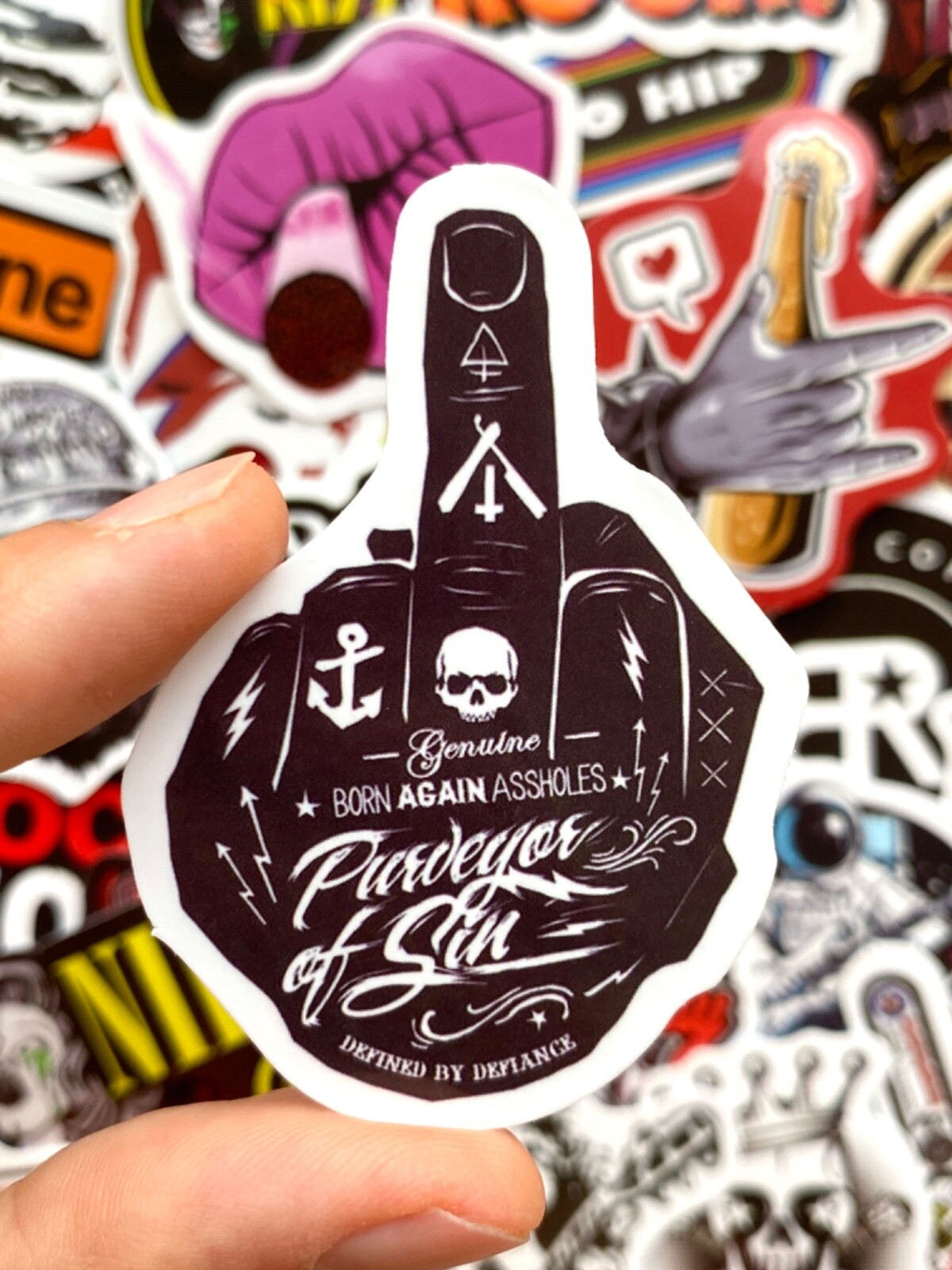 5-50pcs Rock Band Stickers, Laptop Car Phone Rock n Roll Waterproof Vinyl Decals