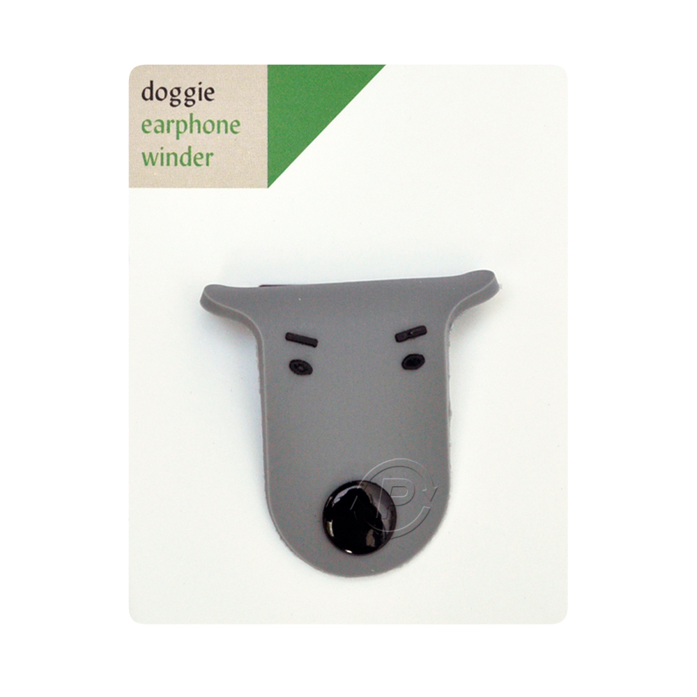 Genuine Korean Style Cute Doggie Headphones Cable Winder Cord Organizer - Blacky