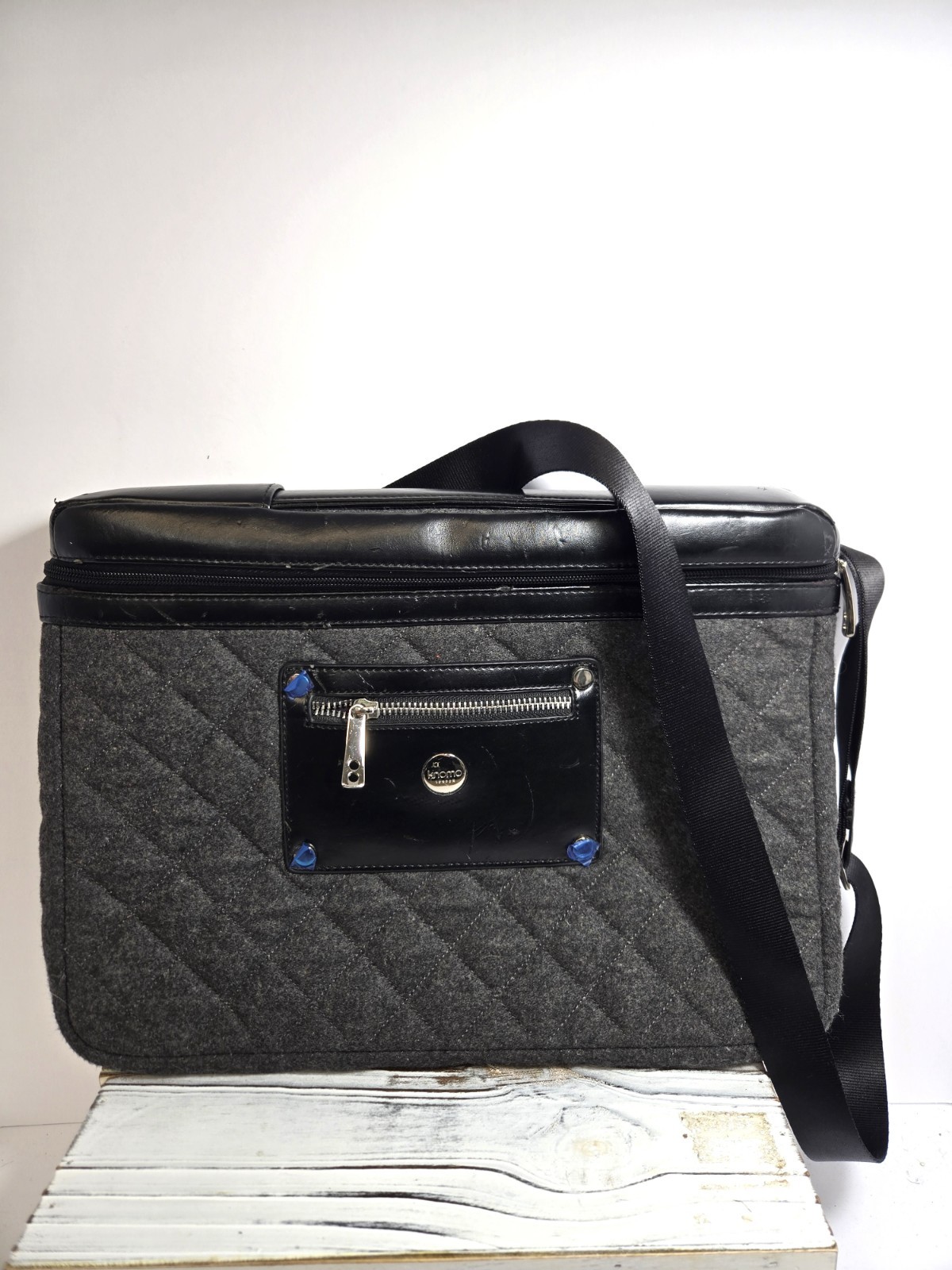 KOKOMO GREY QUILTED LAPTOP BAG 15" X 10" X 2"