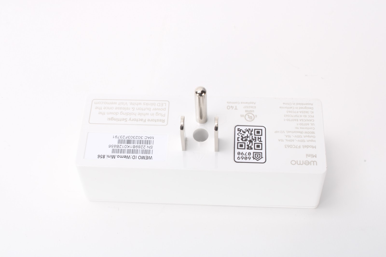 Wemo F7C063 Wi-Fi Smart Plug