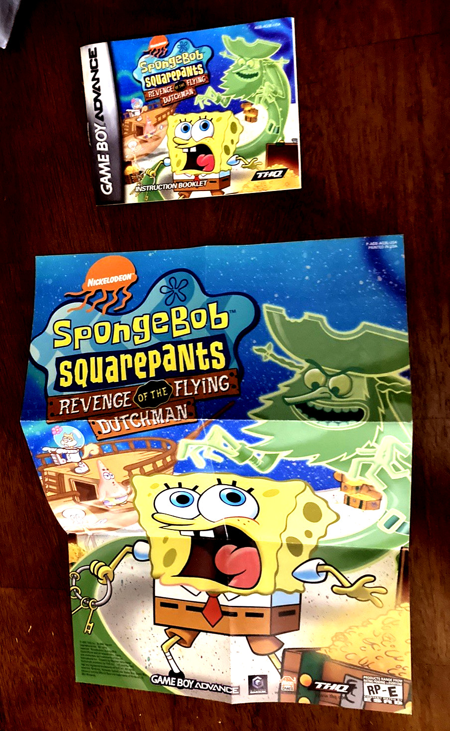 SET OF 5 SpongeBob Gameboy Advance Instruction Booklets Inserts Posters Points
