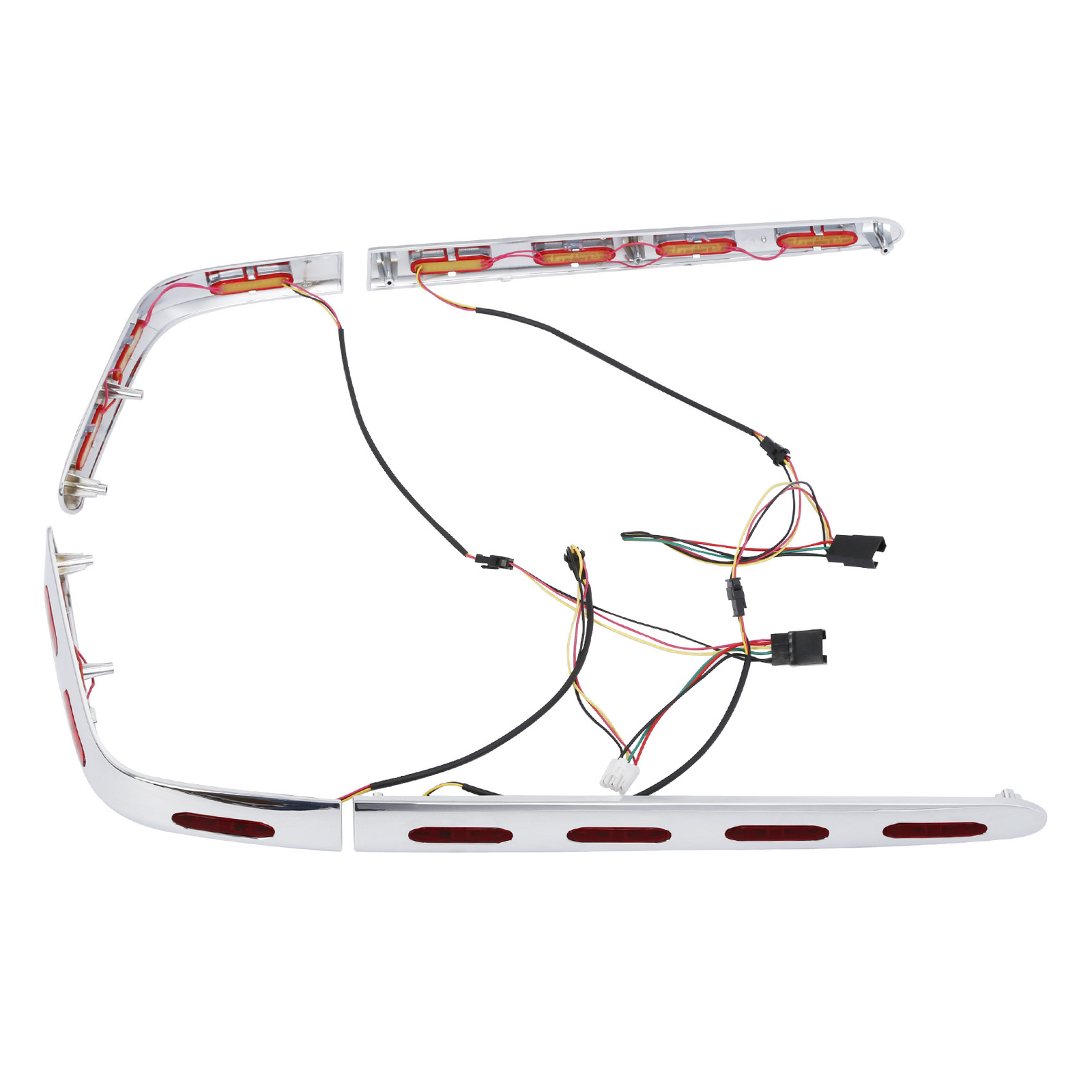 Saddlebag Decoration Trims LED Lights Fit For Honda GL1800 Goldwing 1800 01-11