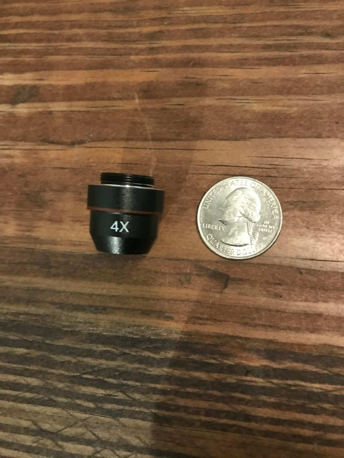 Ken-A-Vision Small 4X Achromatic Microscope Objective Lens (BLK) 15mm - (2 Pack)
