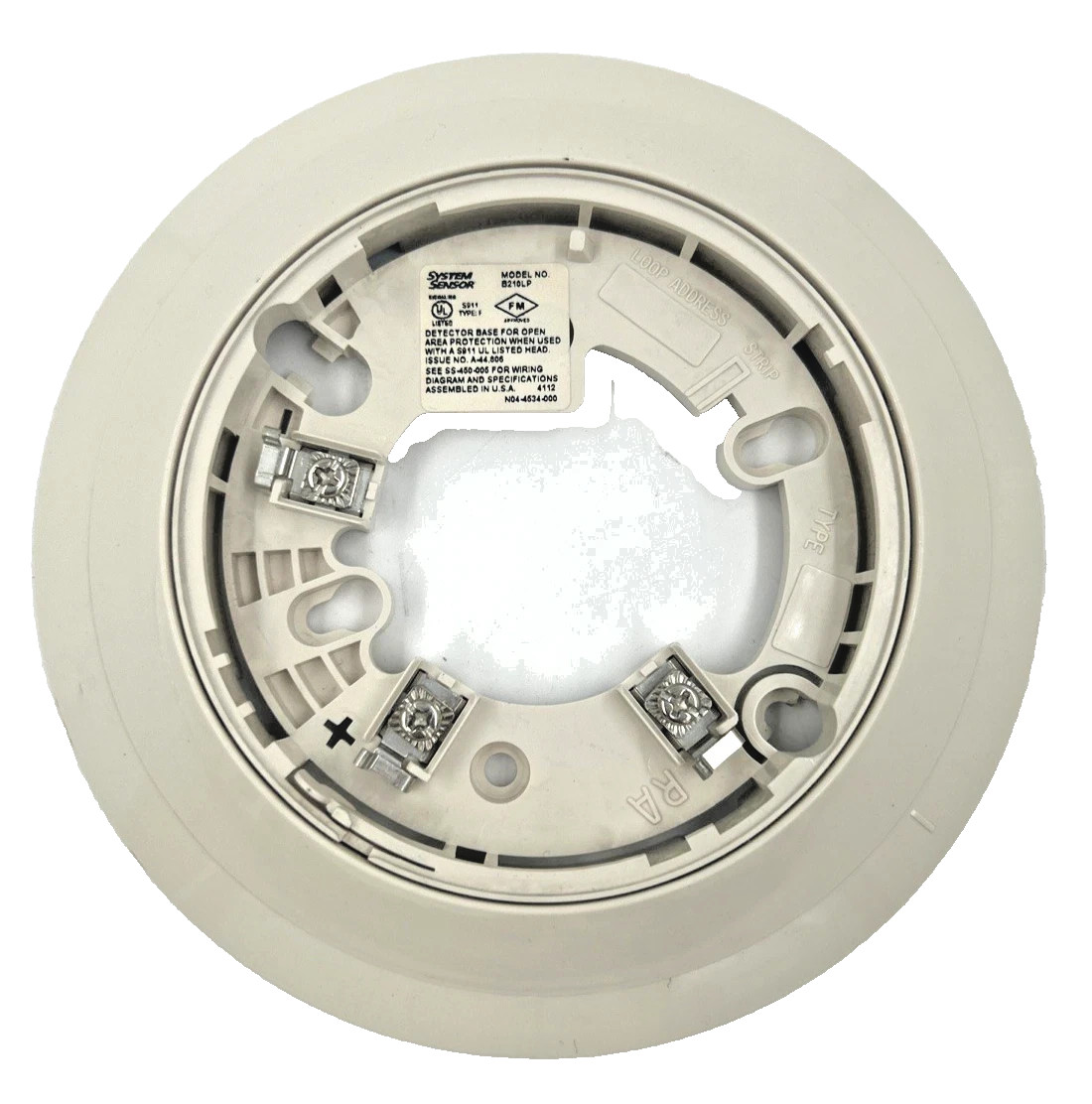 System Sensor B210LP Plug-in Detector Base