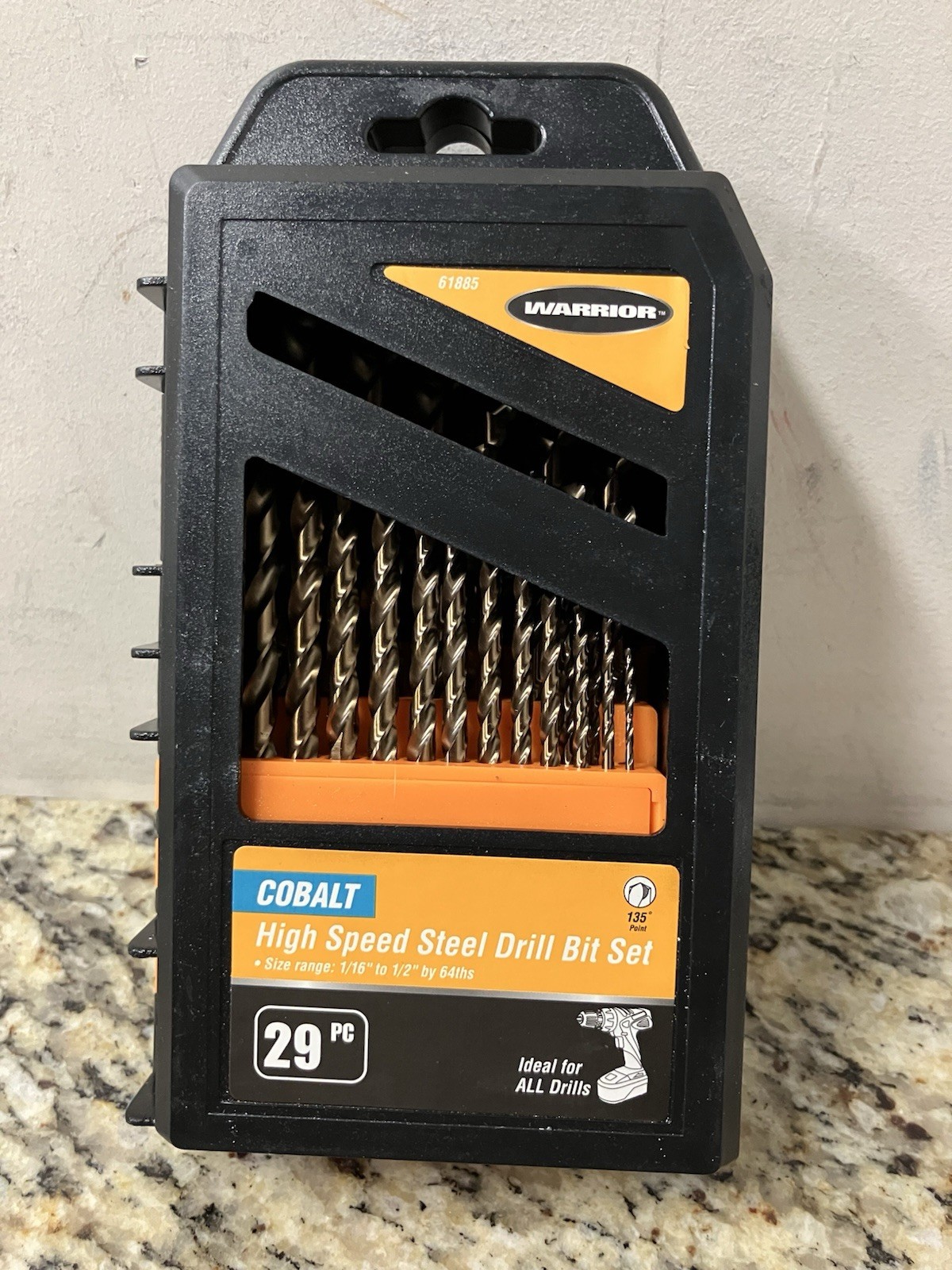 NEW WARRIOR 135° Split Point Cobalt Drill Bit Set, 29-Piece - 61885