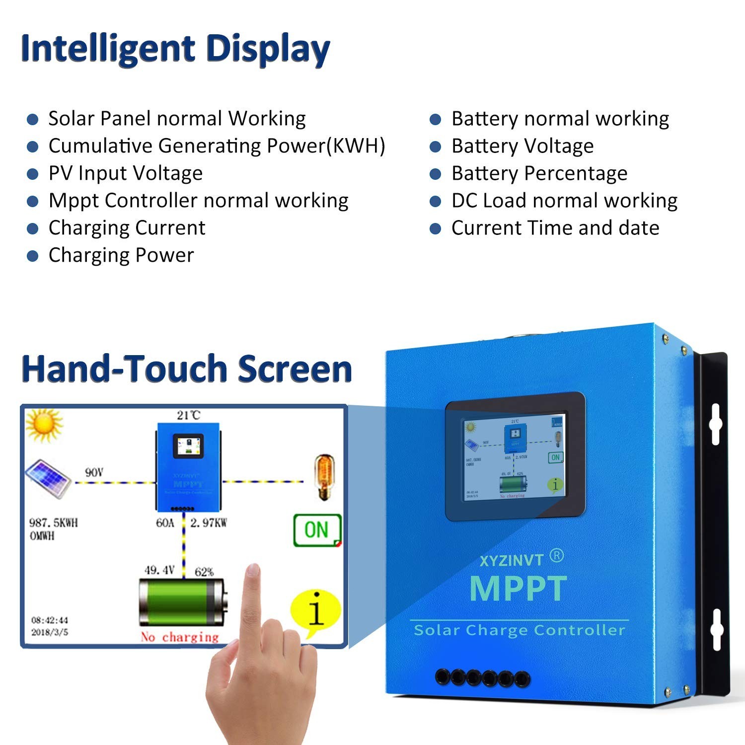 MPPT Solar Charge Controller 40A 170V Input Volt PV Solar Panel Controller