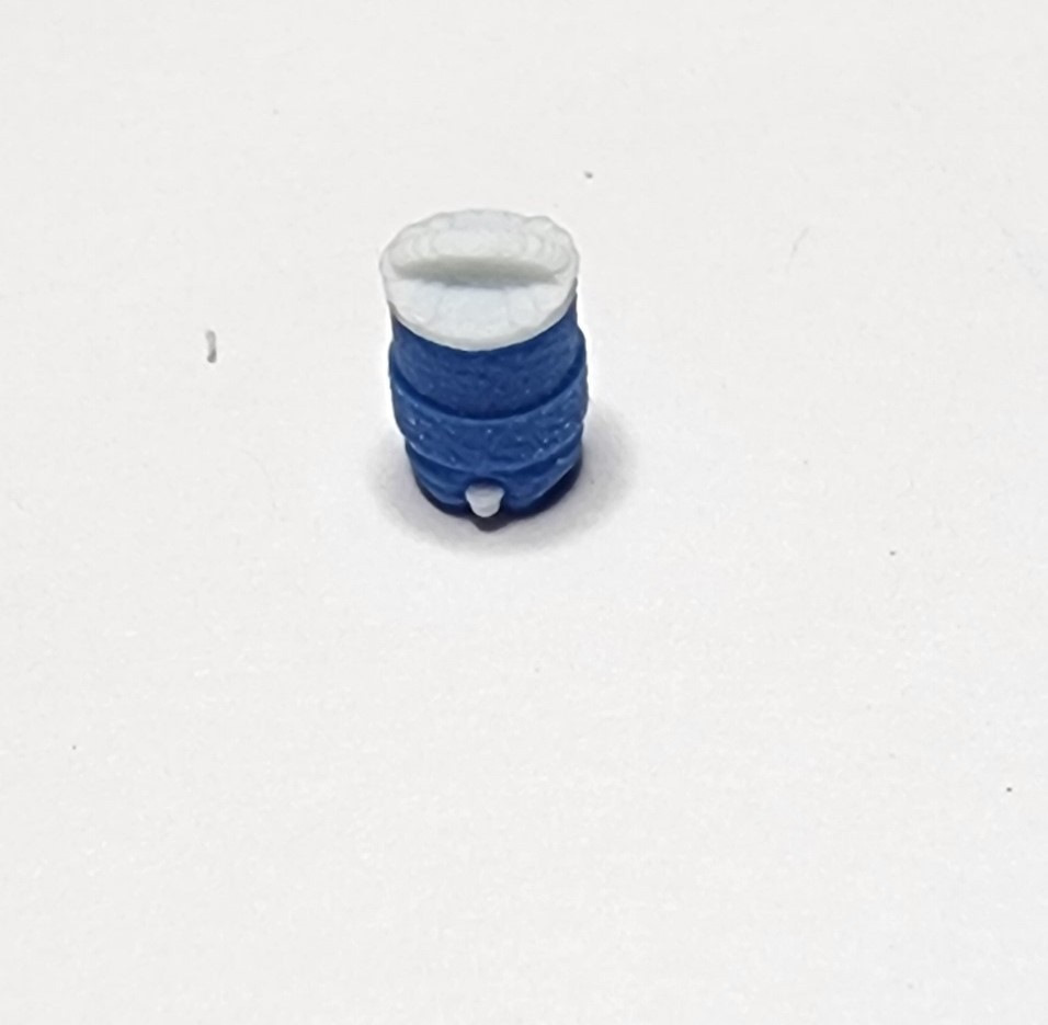 1/64 3D Printed Blue 2 Gal Round Cooler