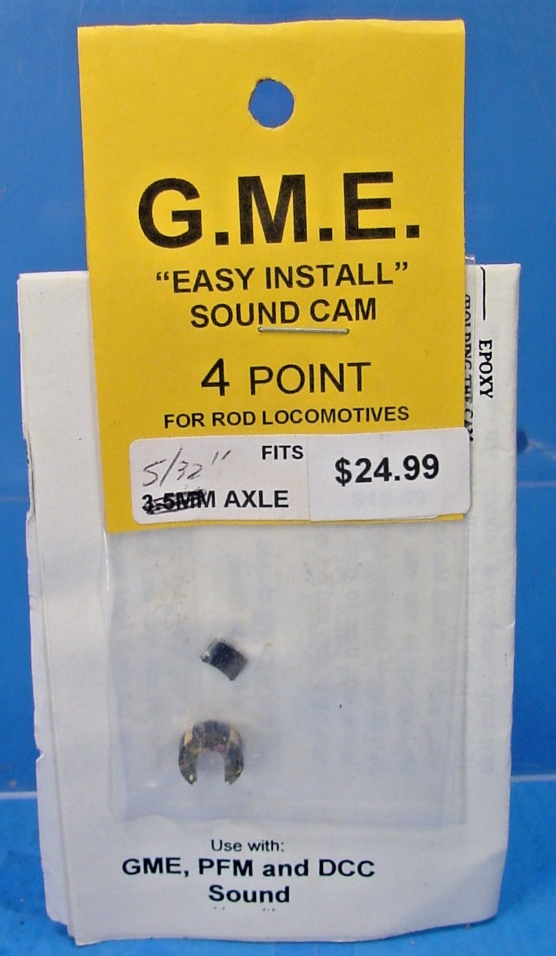 G.M.E. SOUND CAM 5/32" AXLE 4 POINT STEAM LOCO PFM PBL DCC HO,Sn3,S,ON30,On3/O