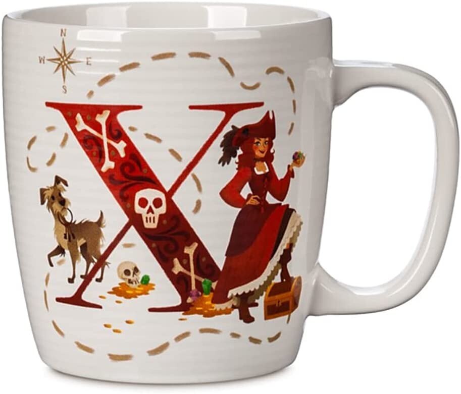 Disney Parks ABC Disney Mug X for X Marks the Spot Pirates of the Caribbean NWT!