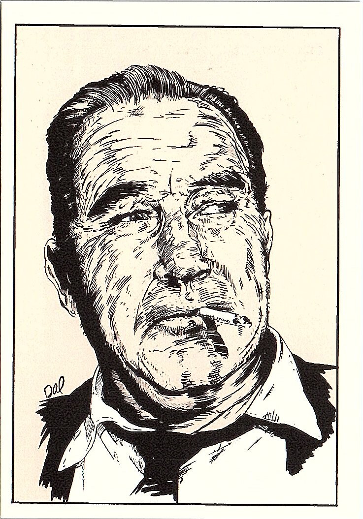 Broderick Crawford Hollywood Characters Trading Card 1992 Kitchen Sink Press