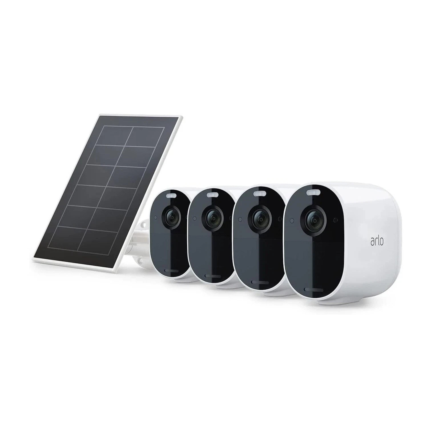 Arlo Essential Spotlight 4 Cameras + 1 Solar Panel, Motion Only Alert Type