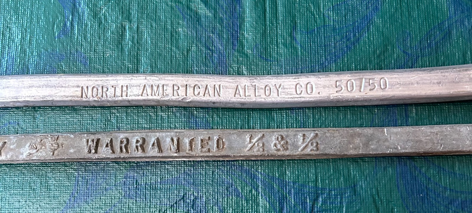 8 Pounds 50/50 tin-lead bar solder.