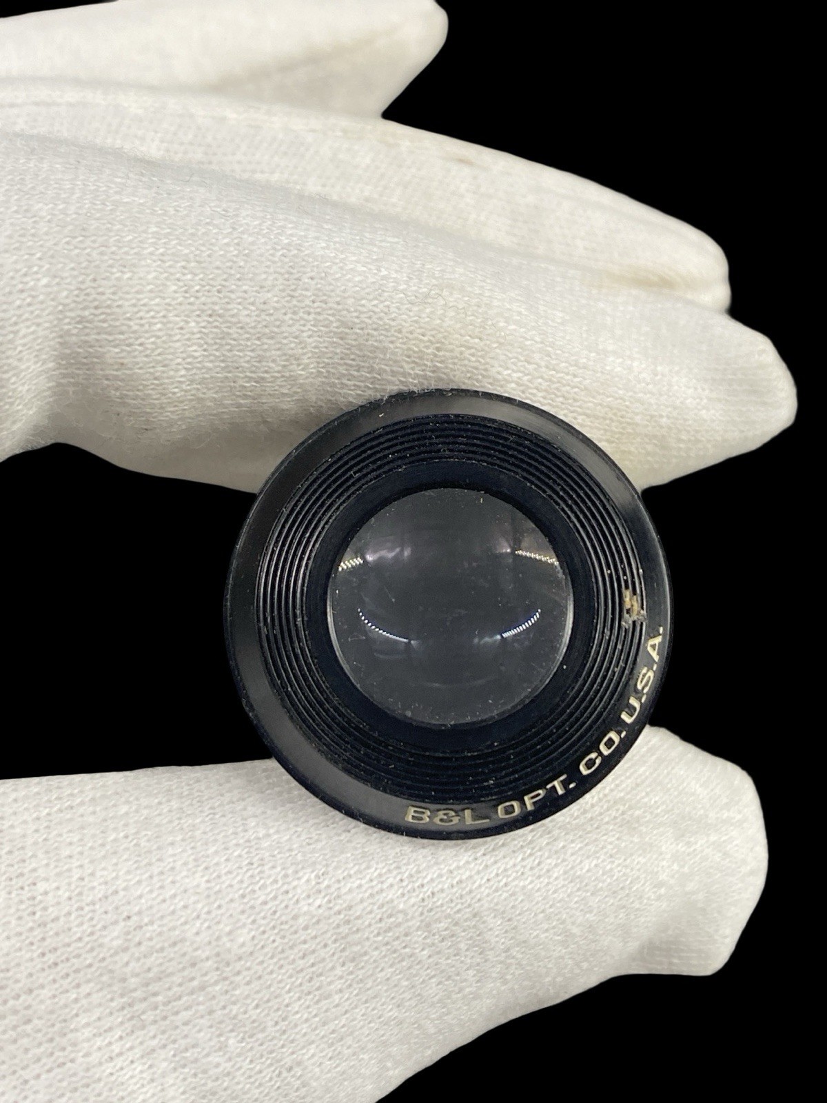 Vintage Bausch & Lomb Microscope Adapter or Eyepiece Component Wood Box