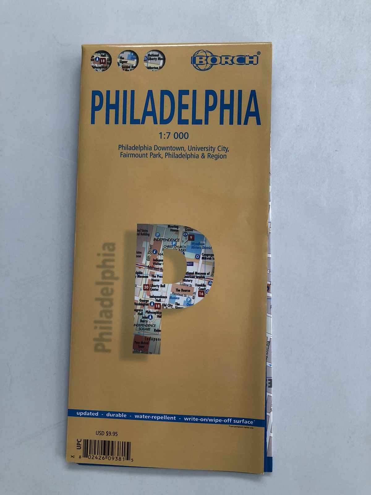 Map Philadelphia & Region -Borch Laminated Map dated 2013
