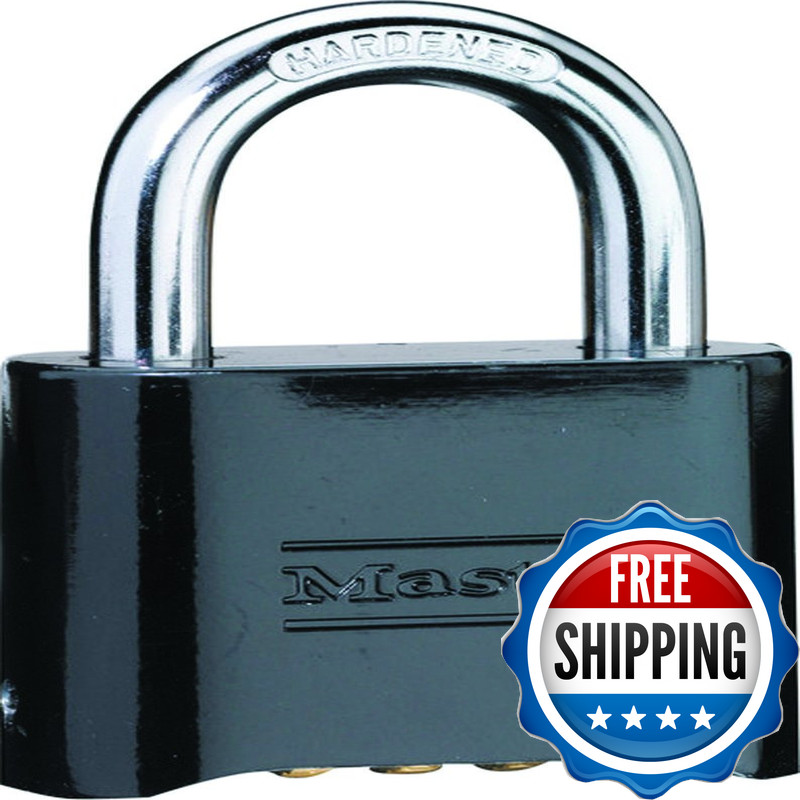 Master Lock 178D Set-Your-Own Combination Padlock Die-Cast Black Pack Of 2