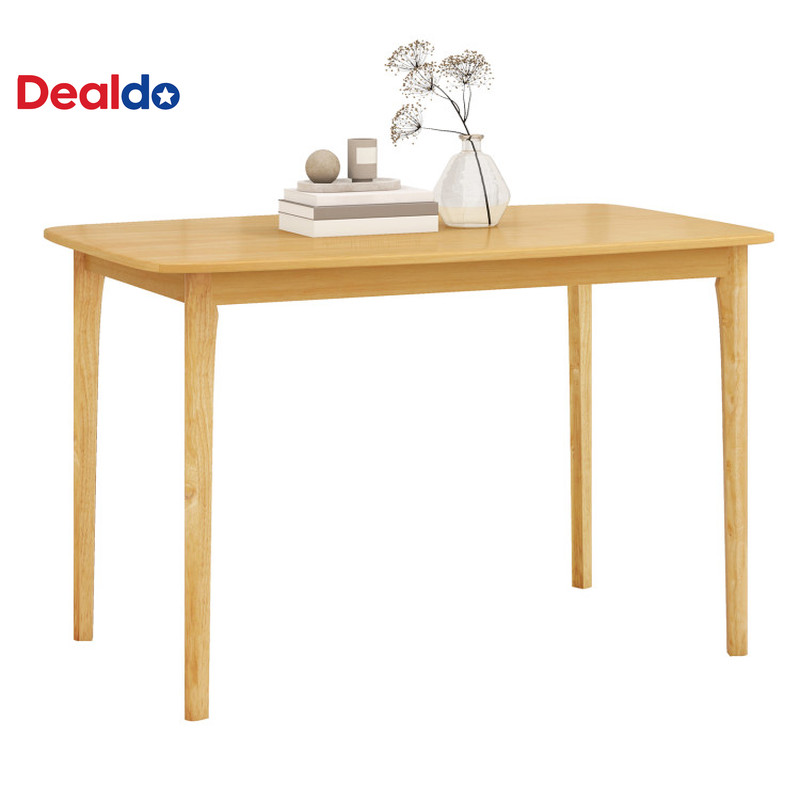 48 Inch Solid Wood Dining Table with Rubber Wood Supporting Legs for Kitchen Din
