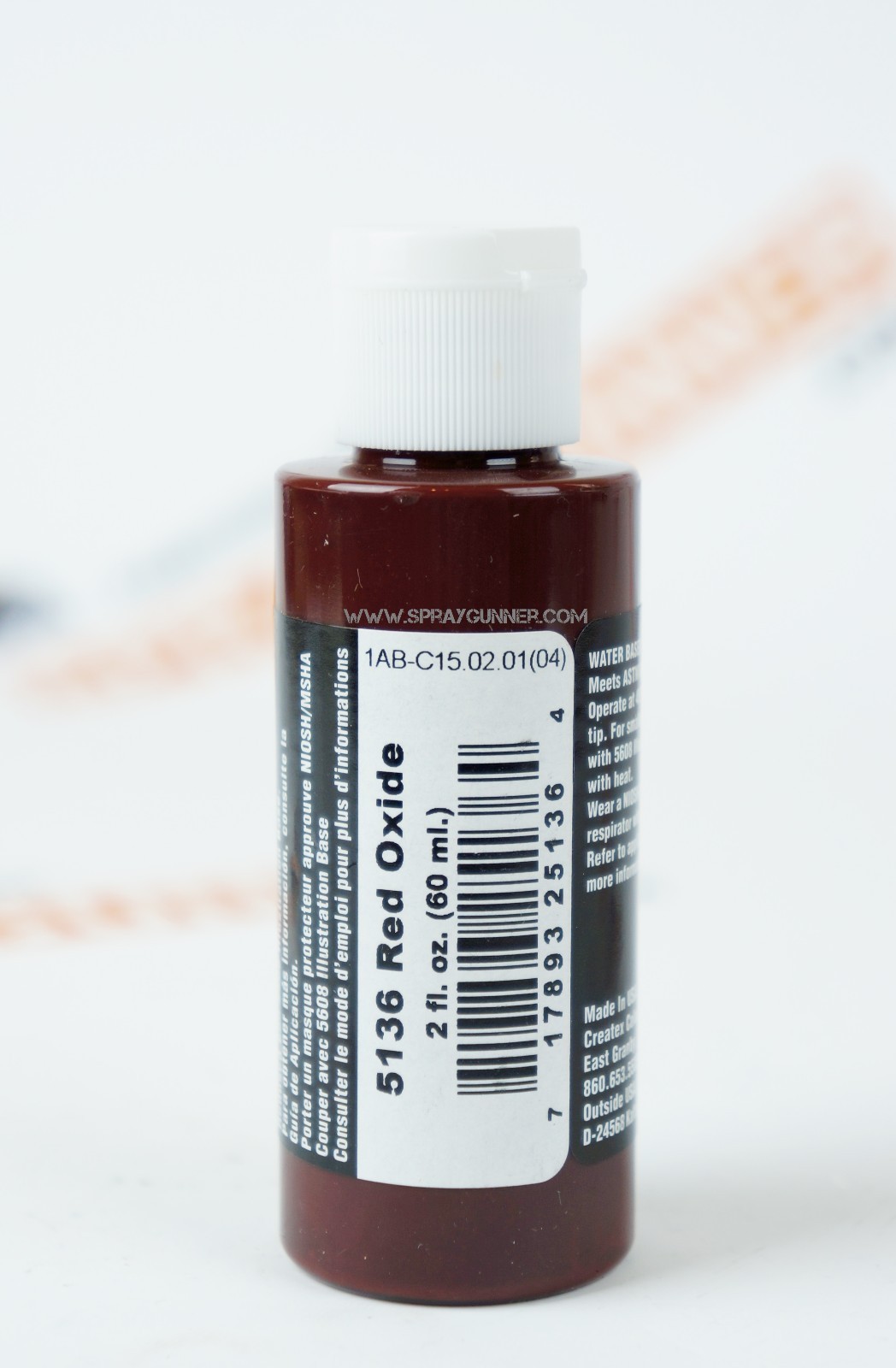 Createx Airbrush Colors 5136 Transparent Red Oxide 2oz. water-based paint
