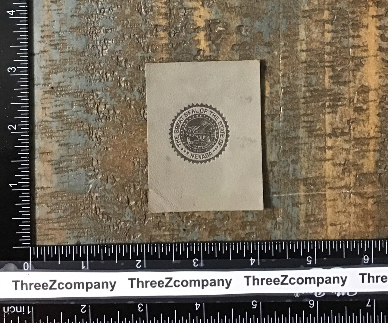 Vintage NEVADA STATE SEAL Leather Tobacco Premium Patch NV 1910's