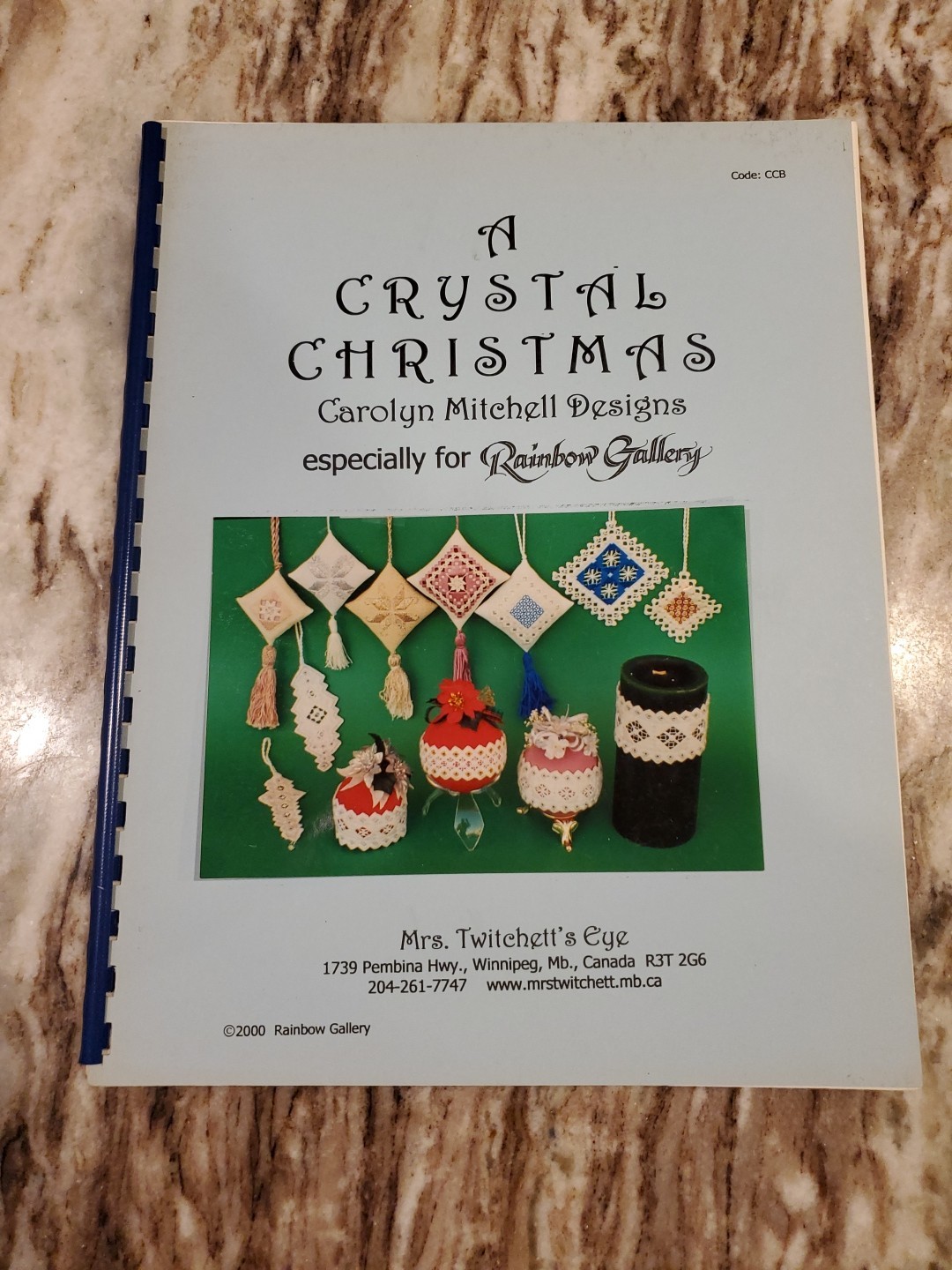 Vtg Carolyn Mitchell Designs Needlework Booklet - A Crystal Christmas
