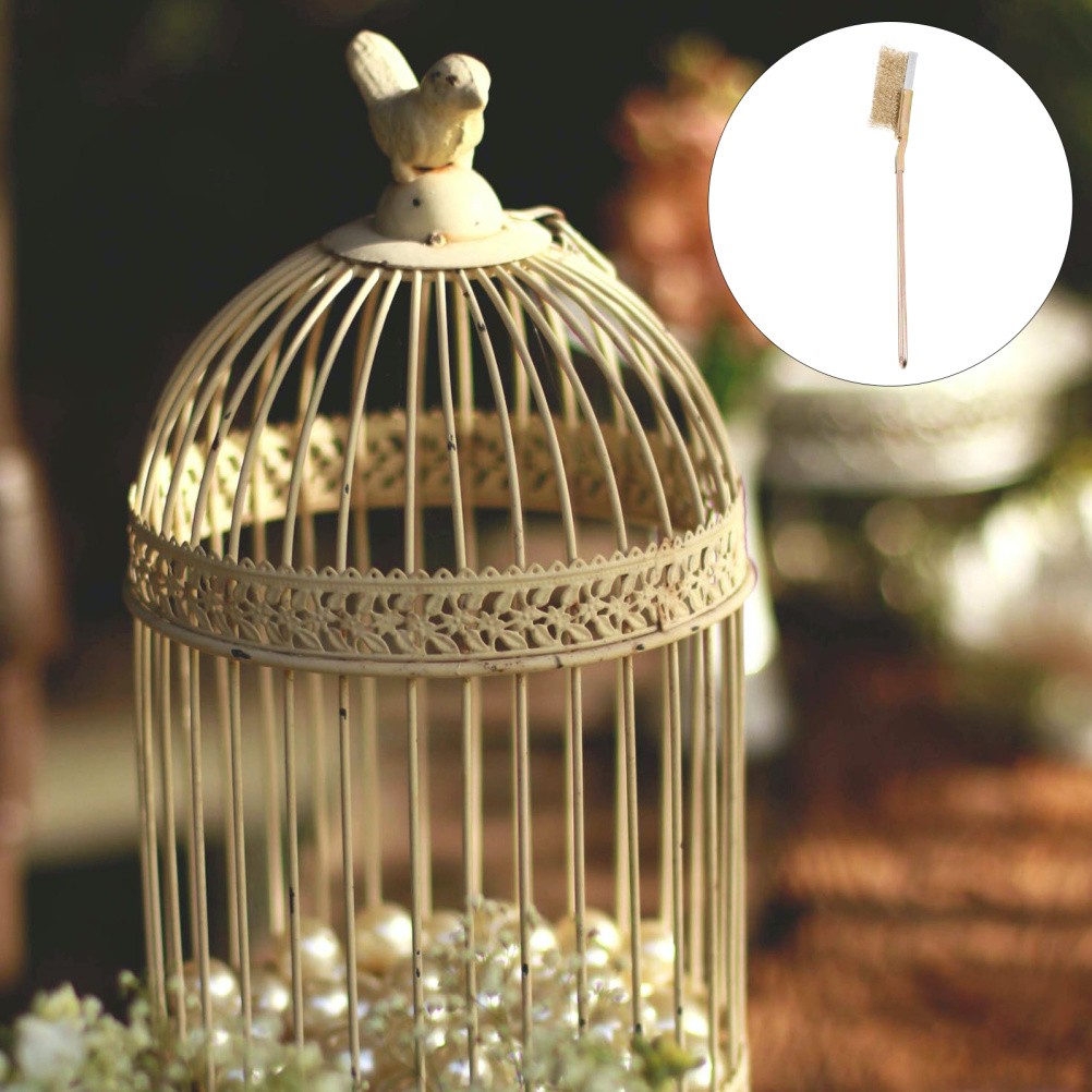 1 Set of Bird Cage Cleaning Brush Long Handle Bird Cage Cleaner Practical Brush
