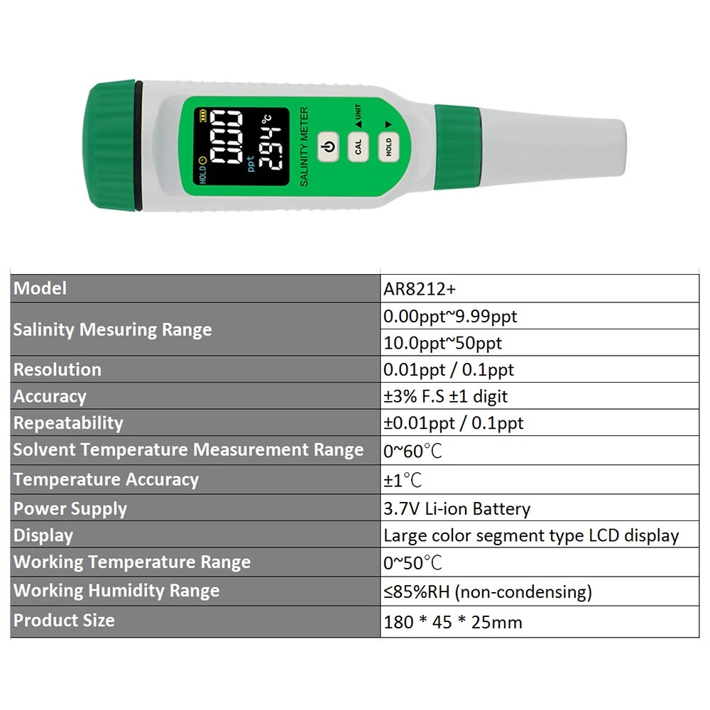 SMART SENSOR Digital Salinity Meter Waterproof Refractometer Pool Aquarium AU