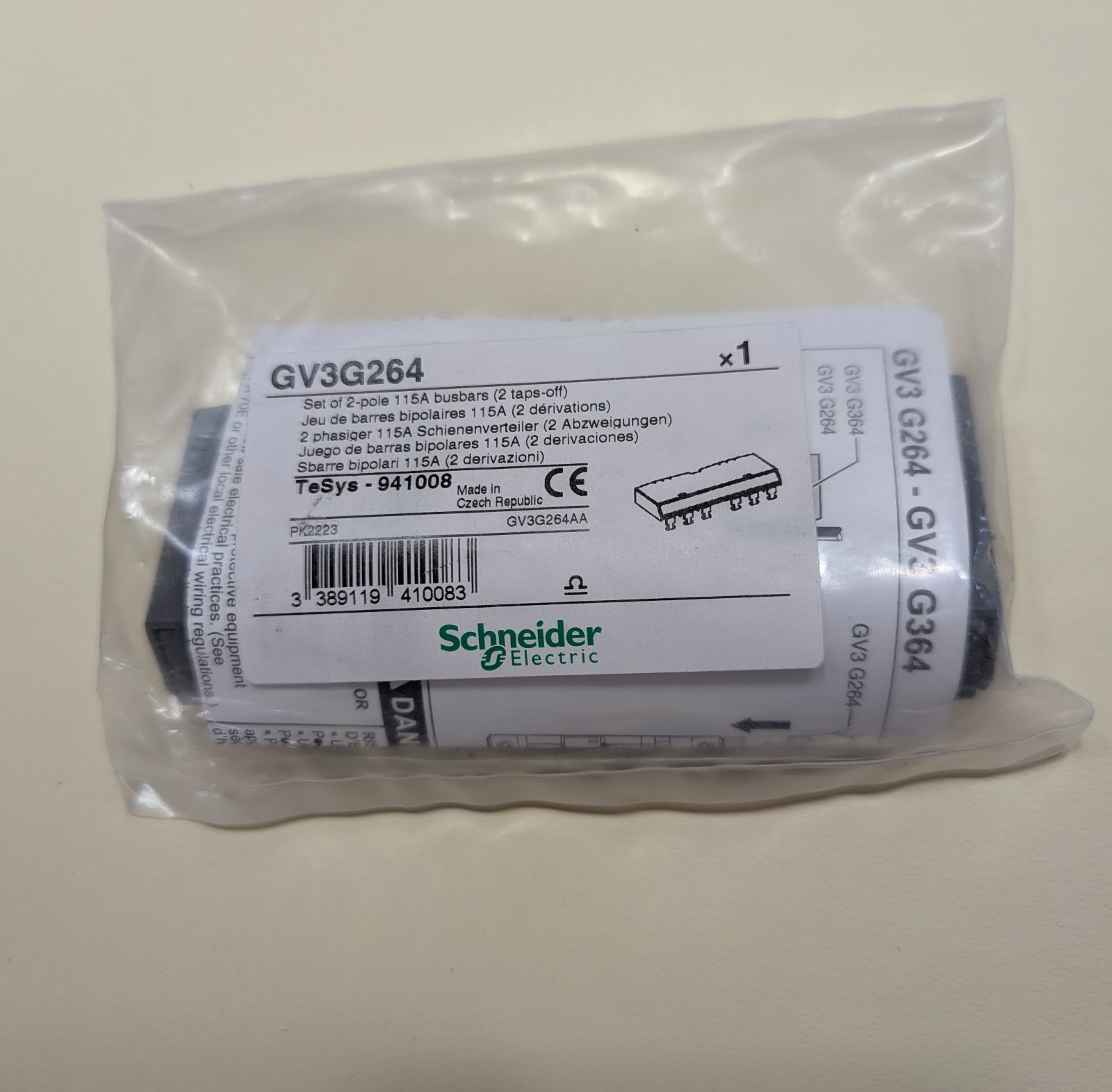 SCHNEIDER ELECTRIC GV3G264 BUSBAR BRAND NEW-NSMP
