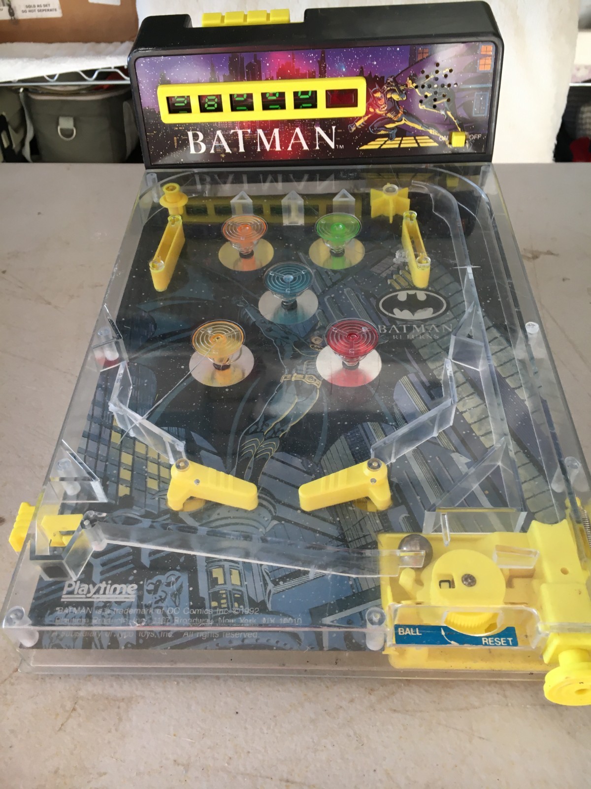 Vtg 1992 Batman Pinball Game DC Comics Inc