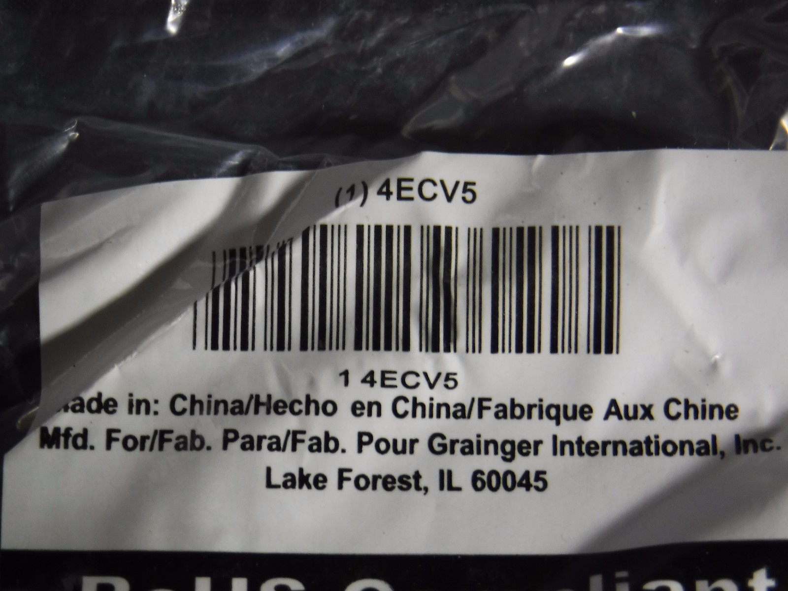 Static Control Cord, Straight,2PK,4ECV5,(MG)