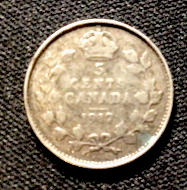 1917 Canada 5 C Silver! ENN Coins