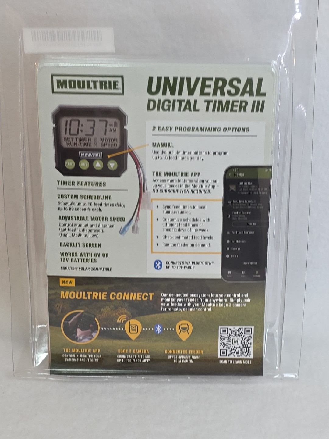 Moultrie Universal Digital Timer III Programmable Feeder Timer Black (MFA-15095)