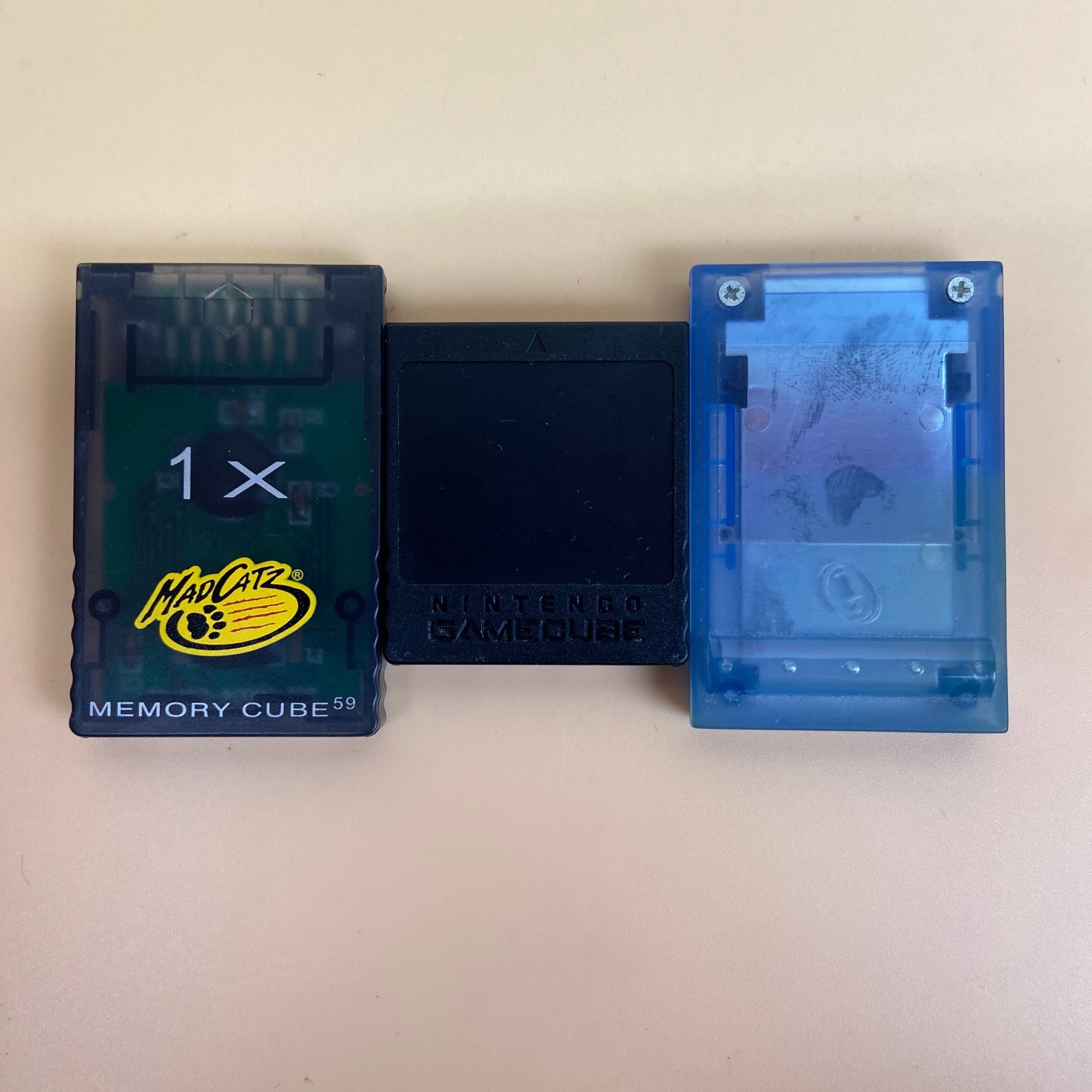 Nintendo Gamecube Memory Card Lot Of 3 - MadCatz Official Nintendo & Interact