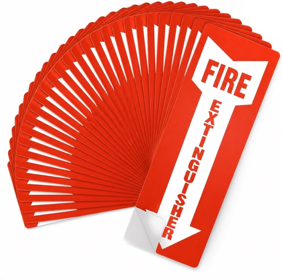 24 Pack Fire Extinguisher Signs – 4x12 Inch Vinyl Signs | Waterproof & Fade-Resi
