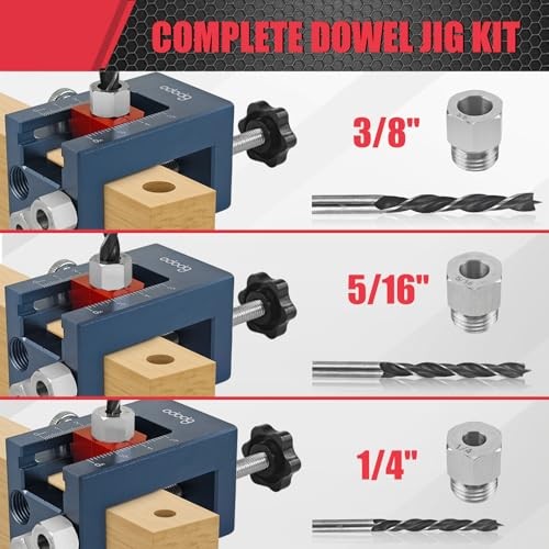 Self-Centering Woodworking Jig Kit – Adjustable Width Dowel Jig
