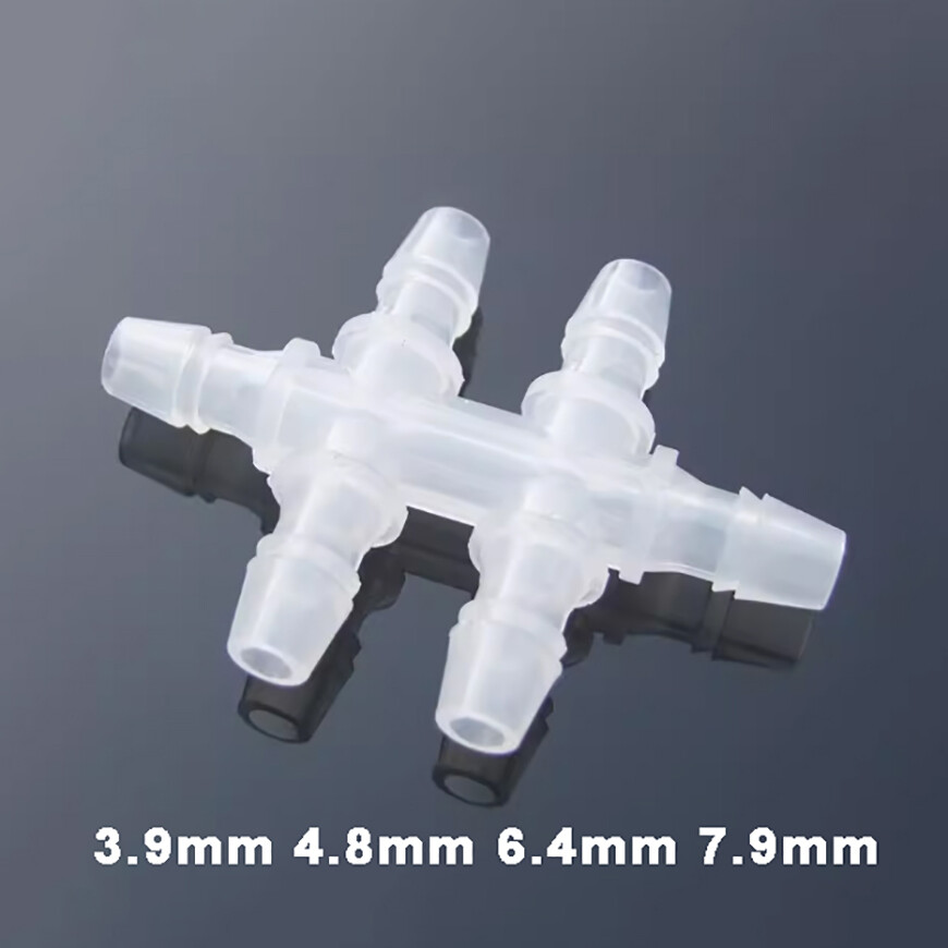 Plastic Hose Joiner Barbed 6 Way Splitter Connector Pipe Fitting Air Water Gas