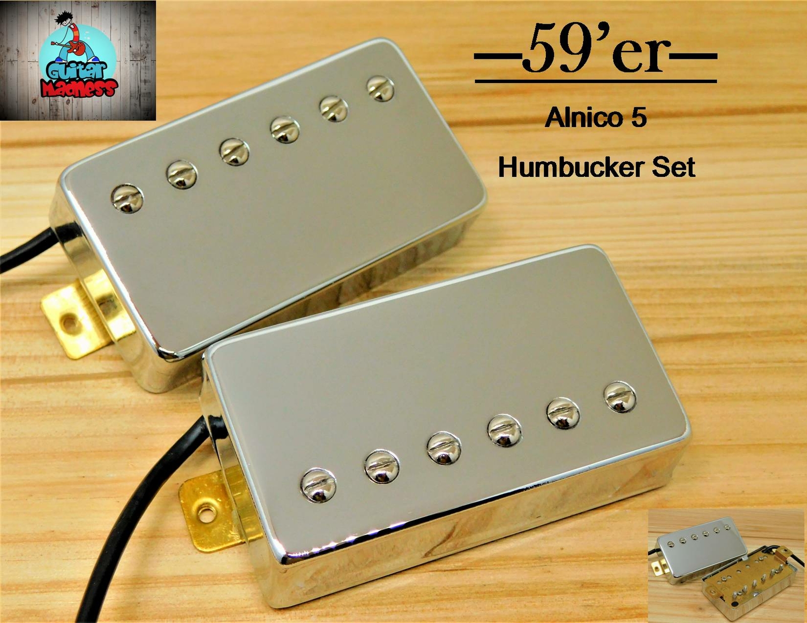 G.M. 59'er Chrome Alnico 5 Humbucker Set