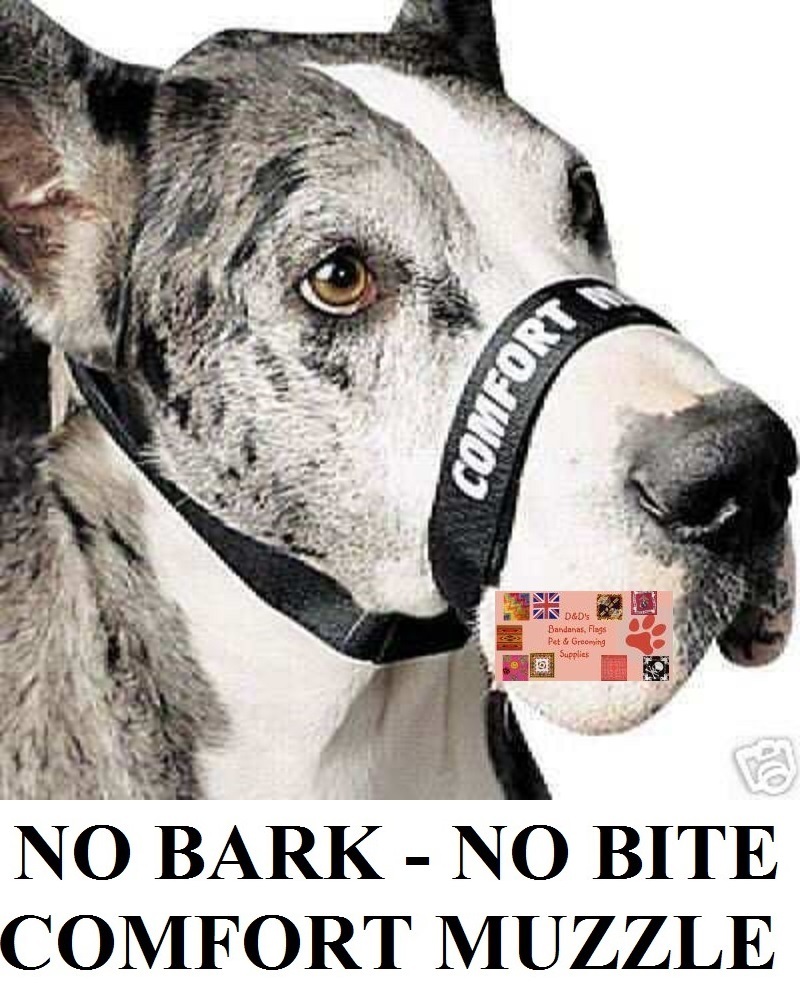 DOG Grooming Training No Bark/No Bite Comfort Quick Fit Adjustable MUZZLE *LARGE