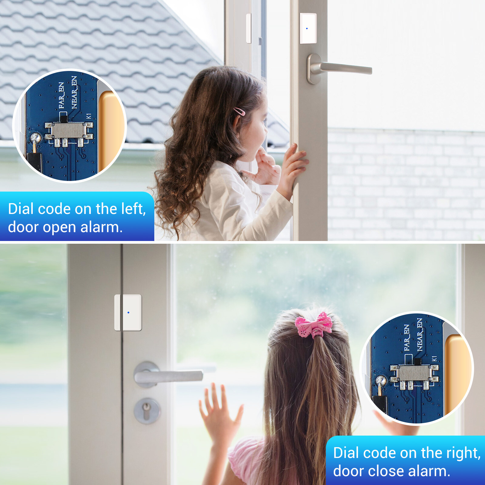 Magnetic Sensor Wireless Window Door Open Sensor Alarm 58 Chime Home Security