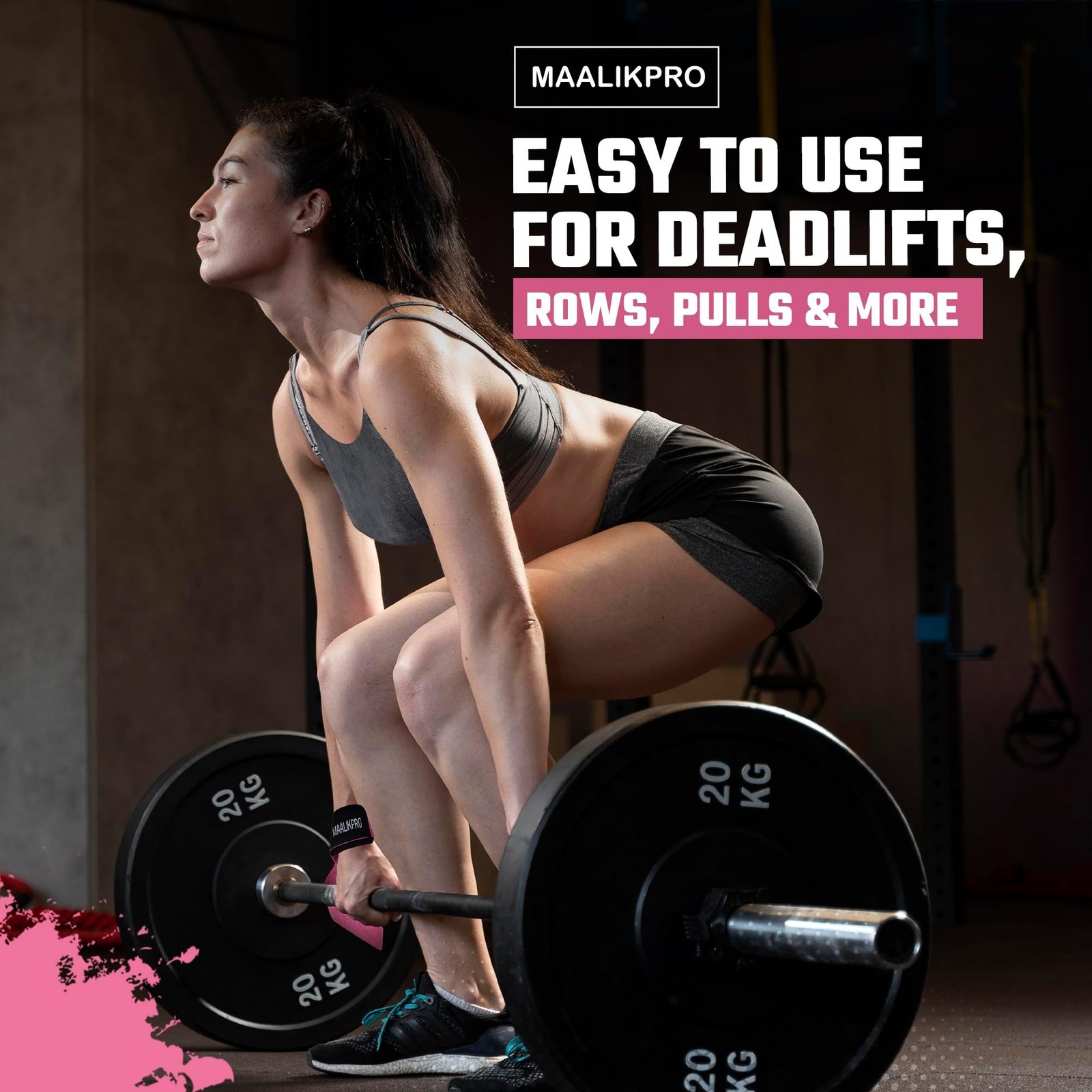 Weight Lifting Straps | Wrist Lifting Strap Light Pink