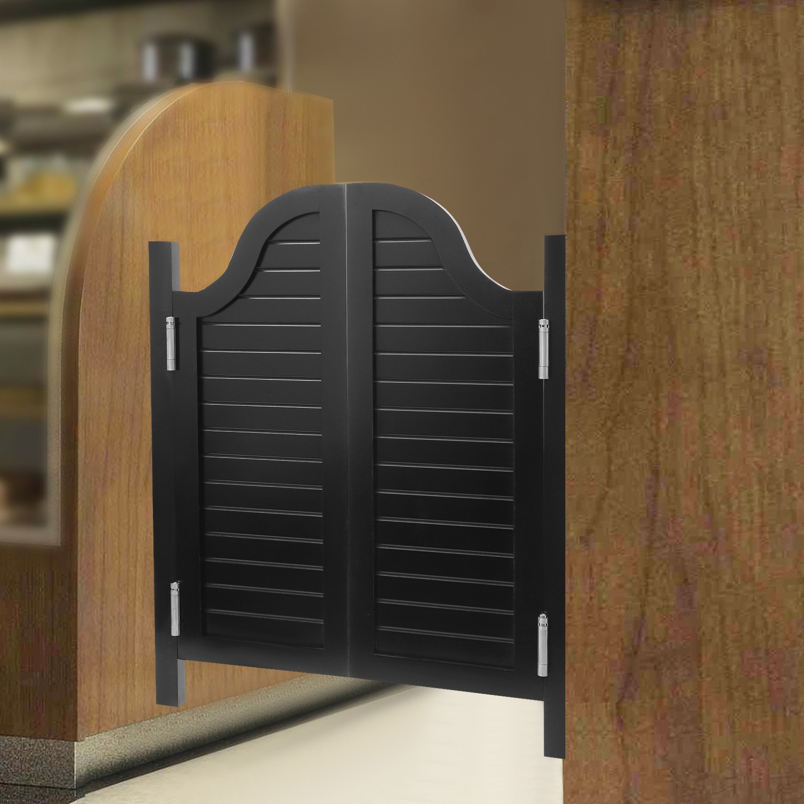Swing Solid Wood Door Partition Door For Shop Entrance Partition Salon Bar Door