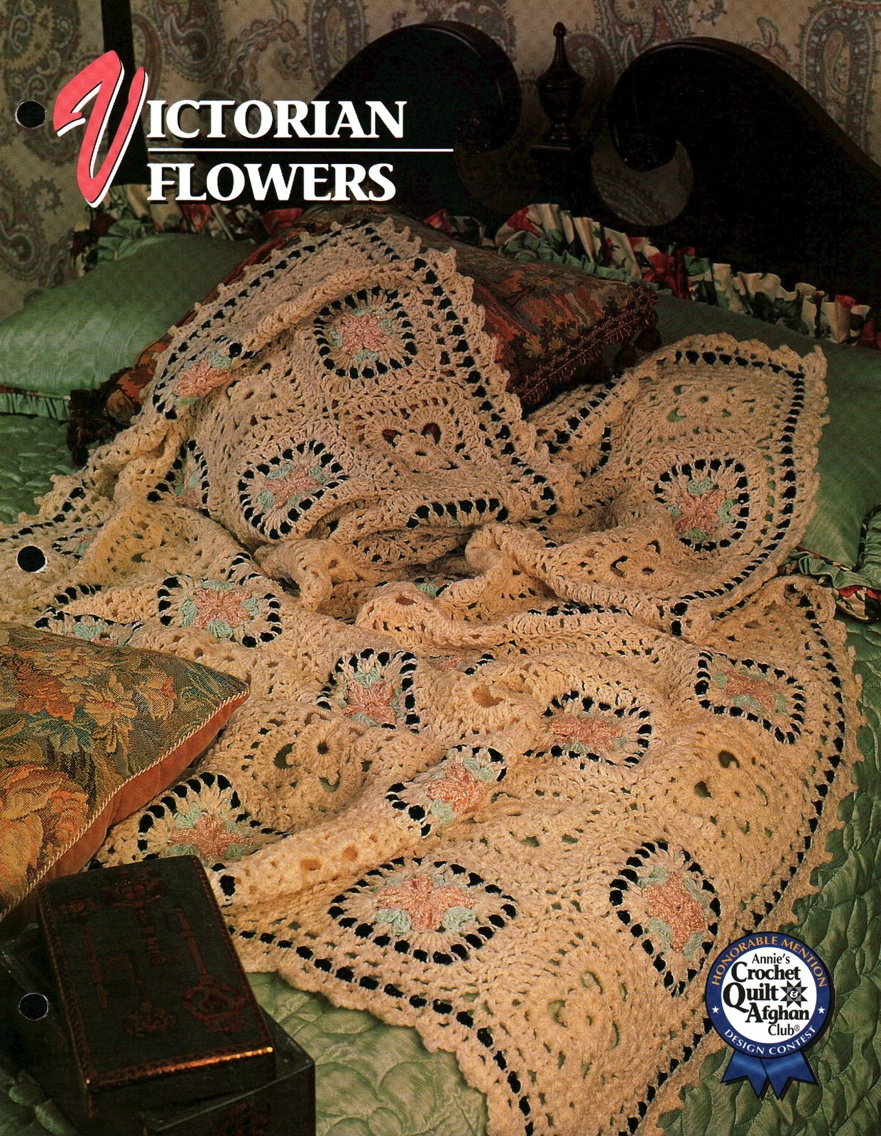 Victorian Flowers Afghan | Annie's Crochet Quilt Afghan Club 306-1-03