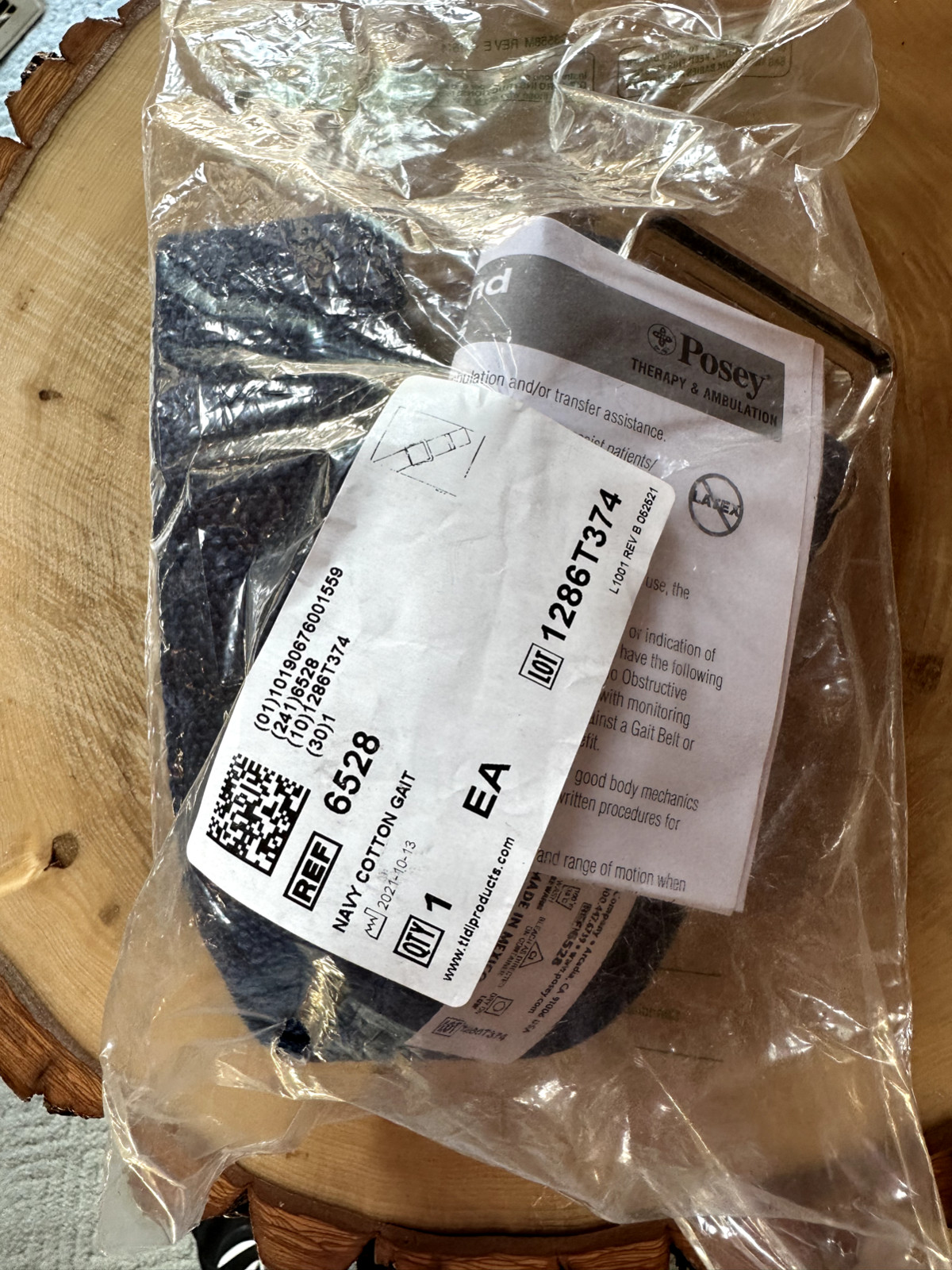 Posey Gait Belt 6528 Navy Blue Medical Hospital Nursing Lift Transfer Strap 53"