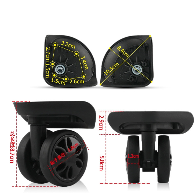 2pcs Luggage Wheel Replacement for delsey luggage shengyuan C16