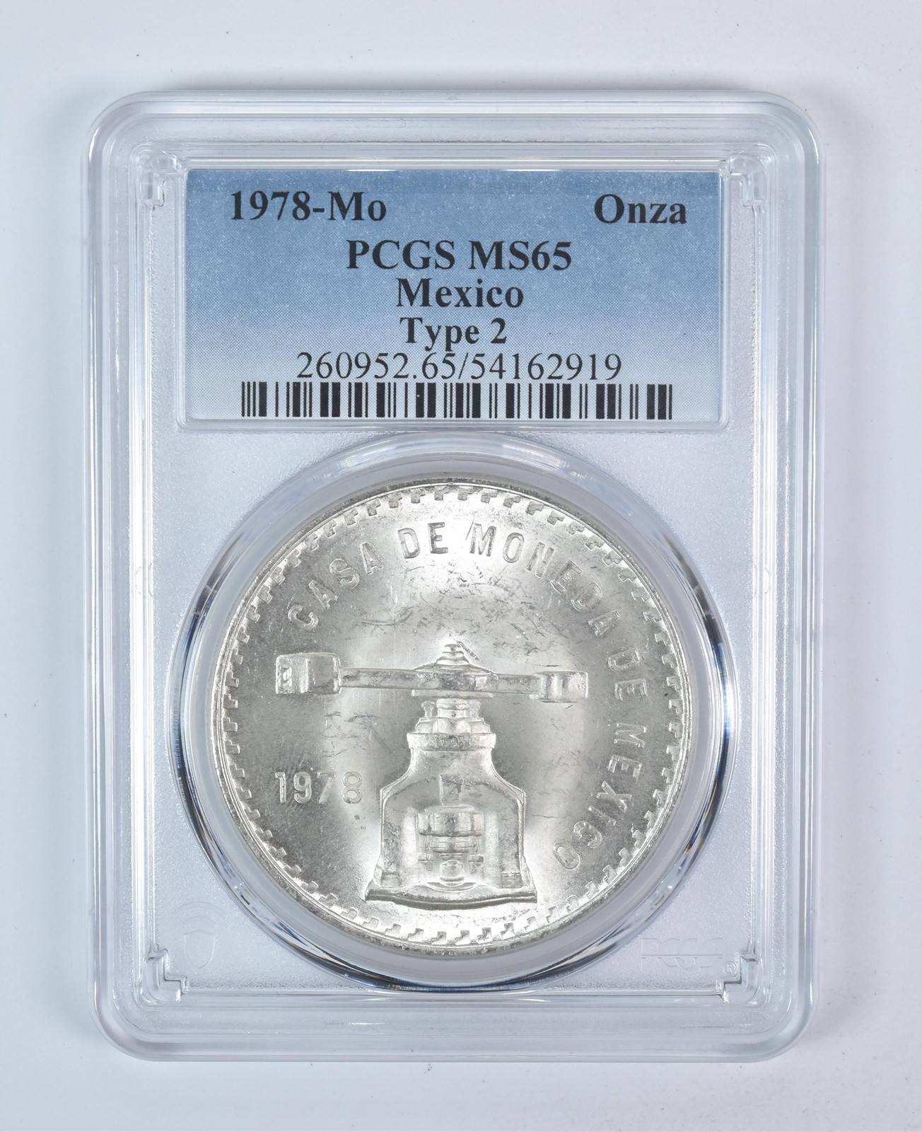 1978 Mo Mexico 1 Onza Silver Type 2 MS65 PCGS Blue Label