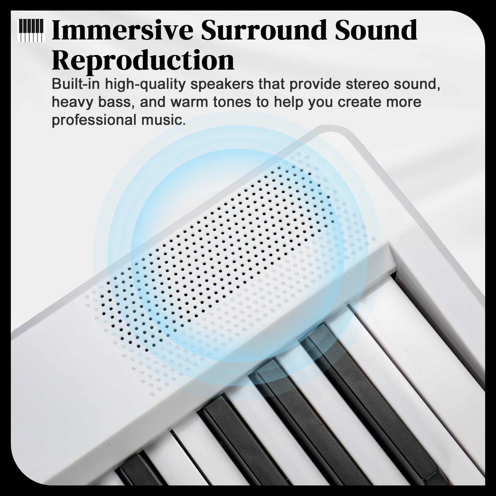 Glarry Fold 88-Key Digital Piano Semi-Weighted Electronic Keyboard Beginner Kit