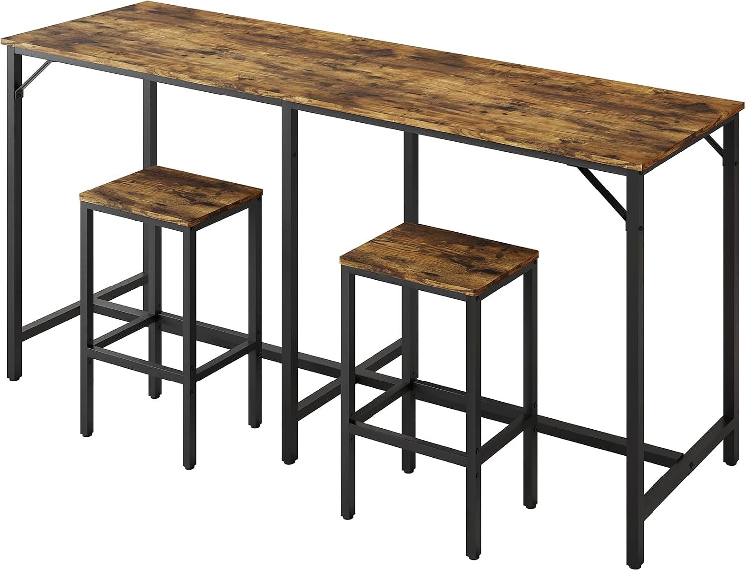 70.9" Bar Table & Chairs Set Dining Table & Chair Sets 3 Piece Counter Height