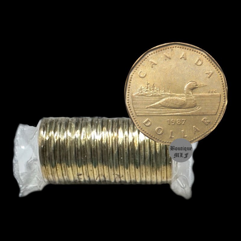 Canada 1987 (First loonie ) $1 dollar coin UNC from roll