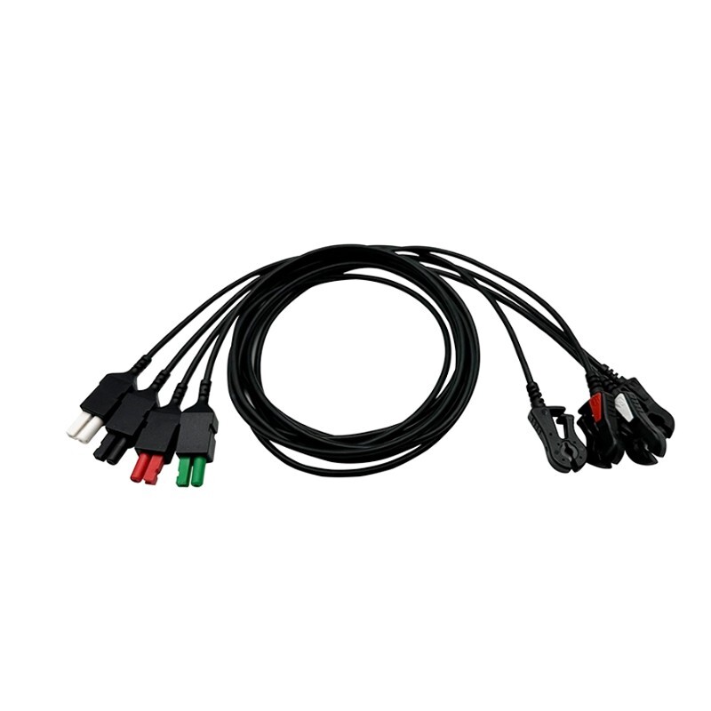 ECG Carbon (RT) Lead wires (Set of 4) Compatible IVY7800 7810(590442) CT Monitor