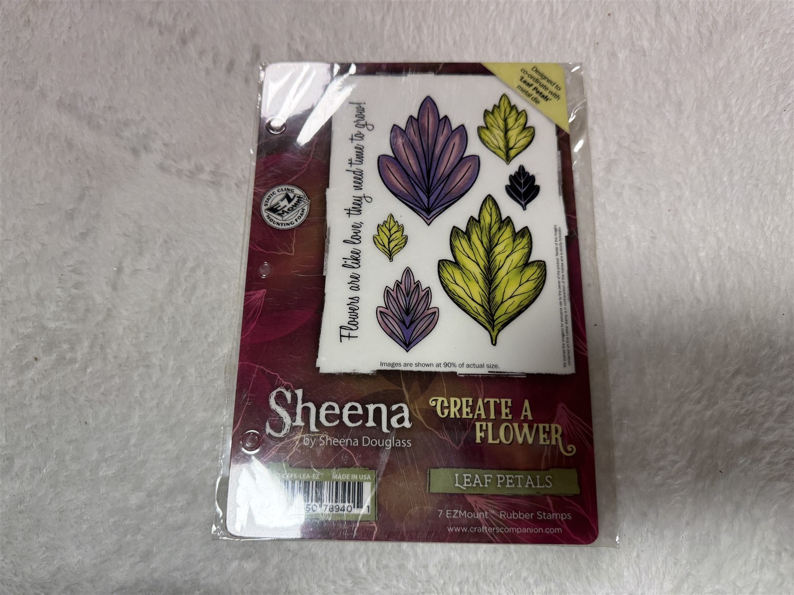 SHEENA DOUGLASS CREATE A FLOWER LEAF PETALS RUBBER STAMP SET