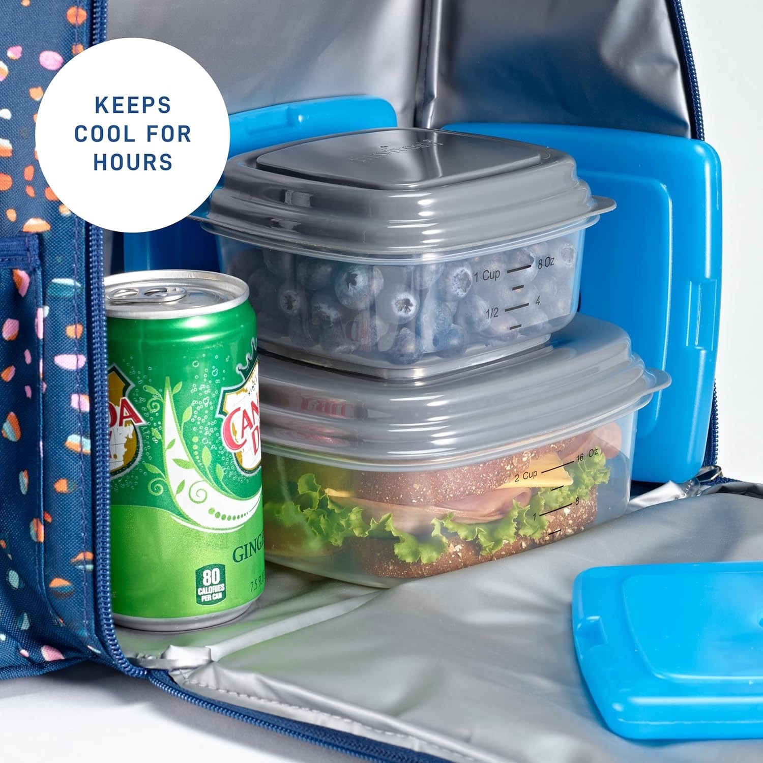 Fit + Fresh 4 Pack Slim Ice Packs - Space-Saving & Reusable Cooling Solution