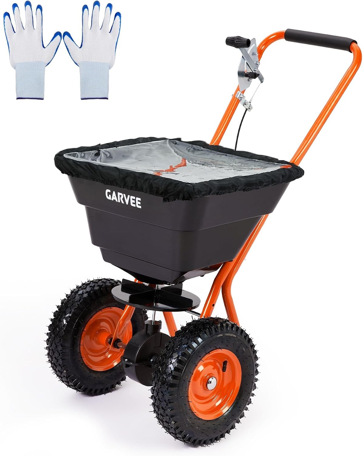 80 lbs Load 12FT Push Walk Behind Broadcast Spreader Fertilizer Seed Spreading